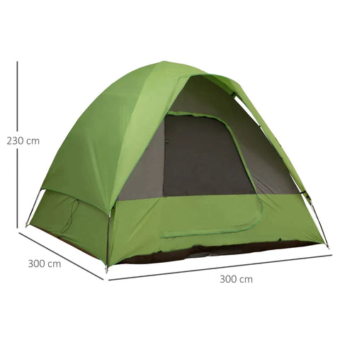 Rootz Tent - Camping Tent - Travel Tent - Car Tent - Sun Protection - Glass Fiber - Green - L300 x W300 x H230 cm