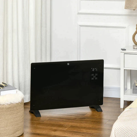 Rootz Electric Heater - Heater With Remote Control - 24-hour Timer - LED Display - Black - 1000/2000W