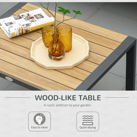 Rootz 4-teiliges Gartensofa-Set mit gepolsterten Kissen – 4-Sitzer-Konversationsmöbel-Set für den Außenbereich mit Couchtisch – Aluminium – Grau – 128 cm x 75,5 cm x 74,5 cm 128 cm