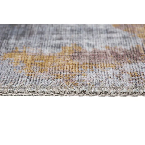 Rootz Carpet - Rug - Easy-care - Short Pile Rug - Indoor And Outdoor - Home - Living Room - Grey/Yellow - 150 x 80 x 0.7 cm