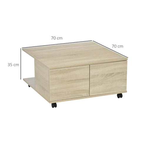 Rootz Side Table - Coffee Table - Bedside Table - 70 cm x 70 cm x 35 cm