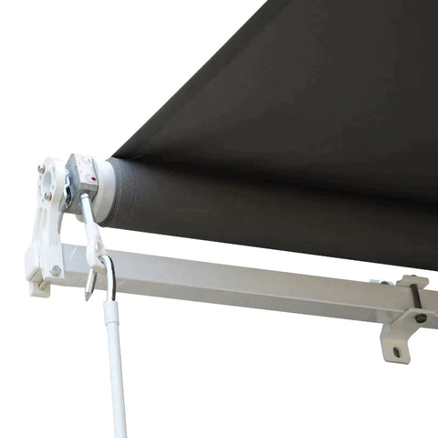 Rootz Awning - Articulated Arm Awning - Cassette Awning - Remote Control Awning - Aluminum - Grey - 4.95x3m
