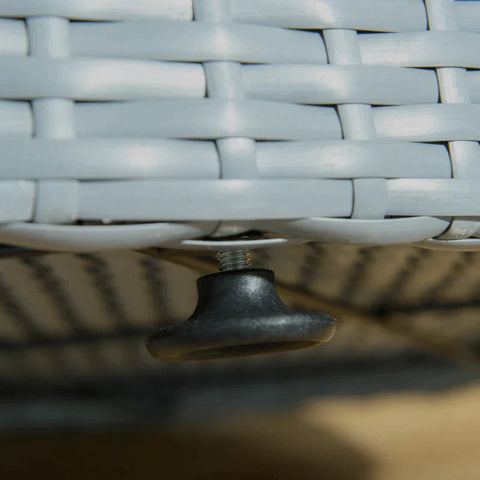 Rootz Rotan Hondenkennel - Rotan Hondenhok - Met Dak - Hondenligstoel - Hondenhok - Huisdierbed - Hondenbed - Hondenmand - Hondensofa Hond - Grijs - 76 x 76 x 60 cm