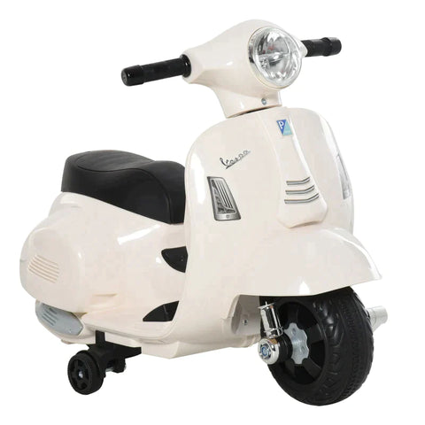 Rootz VESPA - Electric Motorcycle - Children's Motorcycle - Electric Vehicle - LED Light - Metal - White - 66.5 x 38 x 52 cm