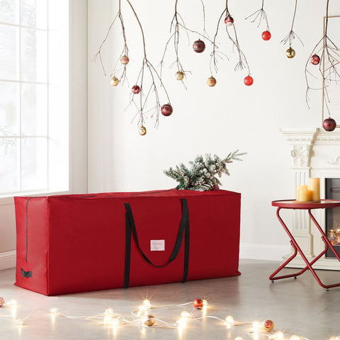 Rootz Aufbewahrungstasche – Aufbewahrungstasche für Weihnachtsbaum – Weihnachtstasche – platzsparende Tasche – 600D Oxford-Gewebe – Rot – 164 x 38 x 76 cm (L x B x H)