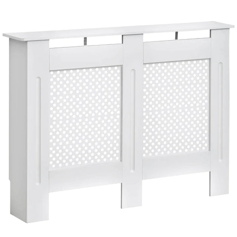 Rootz Radiator Cover - Heating Cover - Wood Radiator Cover - Home Furniture - White - W112 X D19 X H82cm