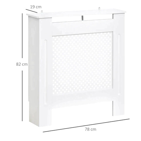 Rootz Radiator Cover - Heating Cover - Wood Radiator Cover - White - 78l X 19w X 82h cm