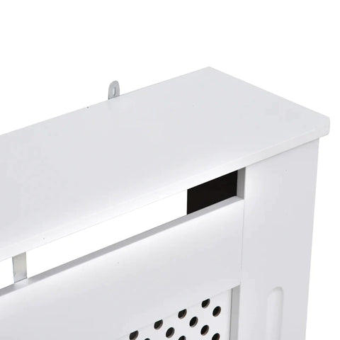 Rootz Radiator Cover - Heating Cover - Wood Radiator Cover - White - 78l X 19w X 82h cm