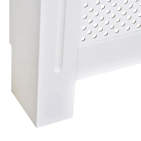Rootz Radiator Cover - Heating Cover - Wood Radiator Cover - White - 78l X 19w X 82h cm
