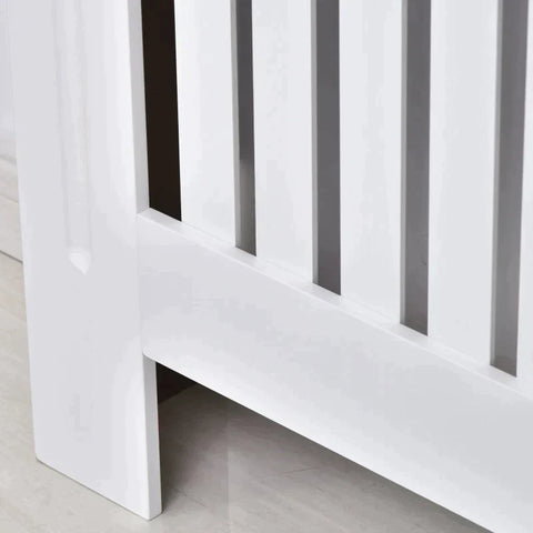 Rootz Radiator Cover - Heating Cover - White - 112L x 19W x 81H cm