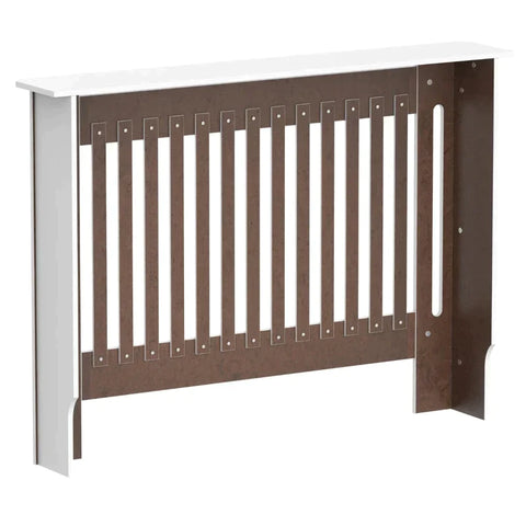 Rootz Radiator Cover - Heating Cover - White - 112L x 19W x 81H cm