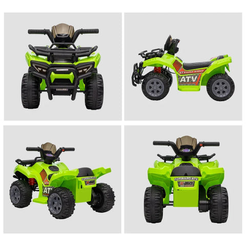 Rootz Mini Electric Quad - Elektrische ATV-kinderwagen voor kinderen - Voorlicht - Kindervoertuig - Kindermotorfiets - Elektrische quad voor 18-36 maanden - Metaal - PP-kunststof - Groen - 70 x 42 x 45 cm