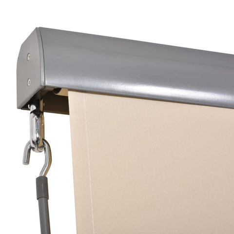 Rootz Vertical Awning - Balcony Awning - Side Roller Blind - Awning - Window Roller - Cream White - 160 x 250 cm