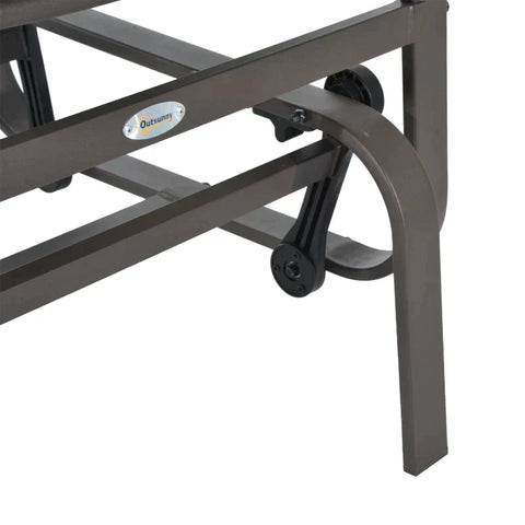 Rootz Rocking Chair - Outdoor Rocking Chair - Outdoor Gliding Rocking Chair - Garden Rocking - Relaxing Chair - Swing Garden Chair - Grey - 60 x 75 x 104 cm