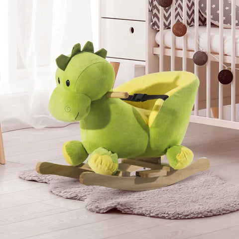 Rootz Rocking Animal - Children's Rocking Dragon Toy - Rocking Dragon - Children - Green - 60x33x45cm