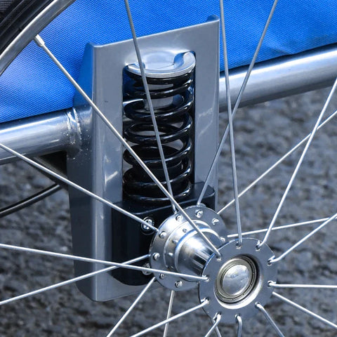 Rootz Dog Trailer - Jogger Function - Bicycle Trailer - Animal - Steel Blue/Grey