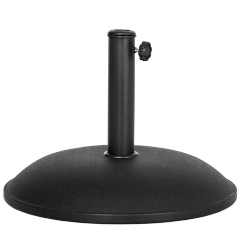Rootz Living Parasol Stand Parasol Base 25kg Steel + Cement Black ∅49 x 37 cm