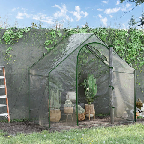 Rootz Foil Greenhouse - Tomato Greenhouse - Greenhouse Cold Frame - PVC Greenhouse - White Steel - 180 X 100 X 168cm