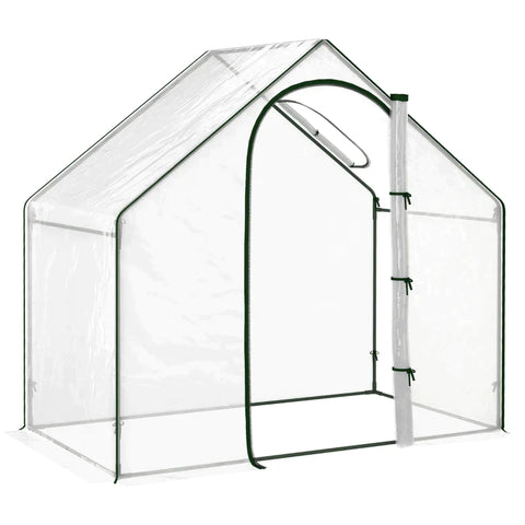 Rootz Foil Greenhouse - Tomato Greenhouse - Greenhouse Cold Frame - PVC Greenhouse - White Steel - 180 X 100 X 168cm