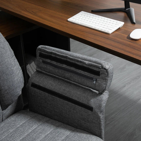 Rootz Drehstuhl – Chefsessel – Bürostuhl – Schreibtischstuhl – höhenverstellbar – Stoff + Metall – Grau – 68 x 69 x 116–126 cm