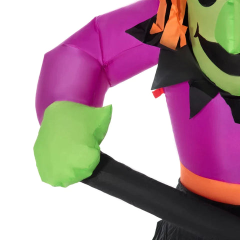 Rootz Halloween Decoration - Garden Decoration Witch With Cauldron And Flame Effect - Including Fan - Weatherproof - 115 x 108 x 182 cm