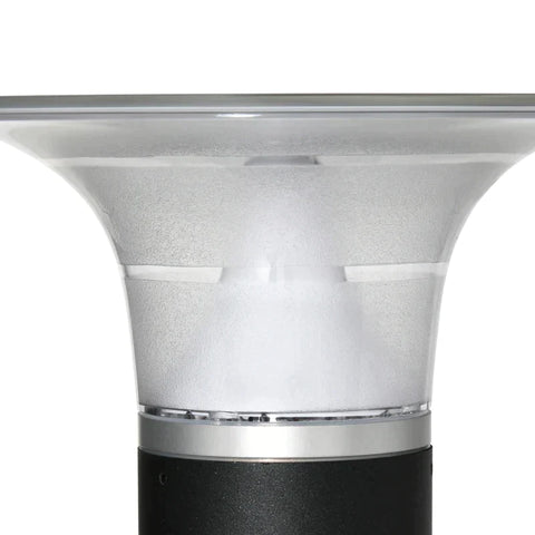 Rootz Garden Lamp Post Light - Garden Light - With Solar Panel - Aluminum - PC - Black - 23.5cm x 60cm