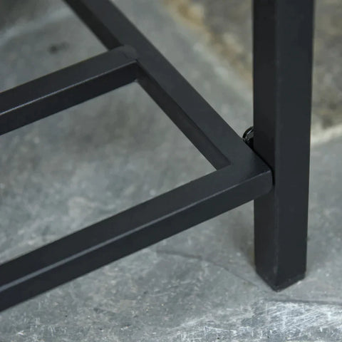 Rootz Flower Box - Raised Bed - Feet Flower Pot - Rattan Raised Bed - Shelf - Brown - 70 x 30 x 72 cm