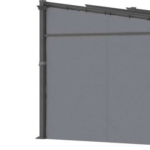 Rootz Pergola - Fixings Included - Extendable Roof - Dark Gray - 2.97m x 2.95m x 2.3m