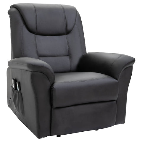 Rootz Electric Massage Chair - Electric Massage Lounger - Electric Stand-up Chair - Massage Chair - Vibrating Massage Chair - Relaxation Chair - PU Leather - Black