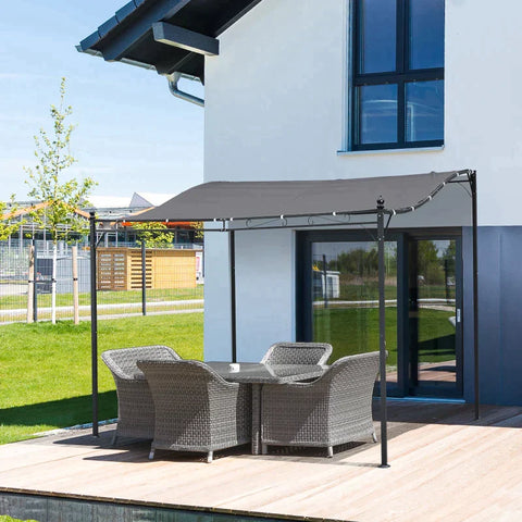 Rootz Gazebo - Pergola Gazebo - Gazebo Luifeltent - Metaal - Polyester - Grijs - 297x297cm