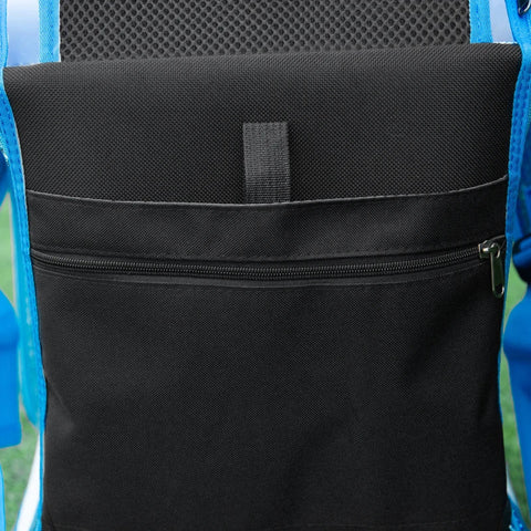 Rootz Pet Trolley - 2 in 1 Design Pet Backpack - Pet Carrier Bag - Safety Leash - Oxford Fabric - Blue - 34L x 30W x 54H cm