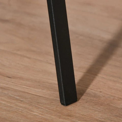 Rootz Kapstok - Scandi Design - Kledingrek - MDF Hout - Tassen Sjaals - 7 Kapstokhaken - Metalen Frame - Zwart + Bruin - 45L x 45W x 180H cm