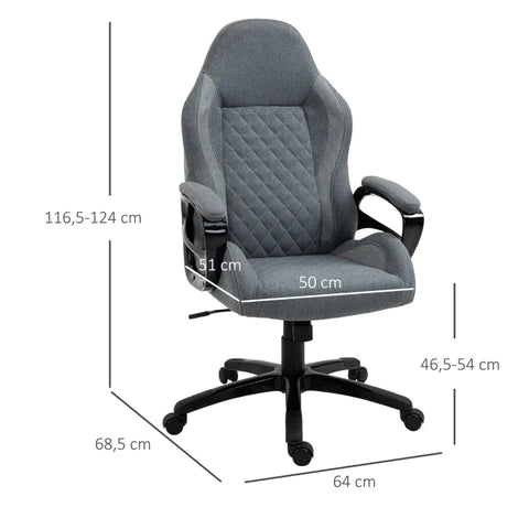 Rootz Office Chair - Gaming Chair - Swivel Chair - Massage Office Chair - Executive Chair - Massage Function - Grey