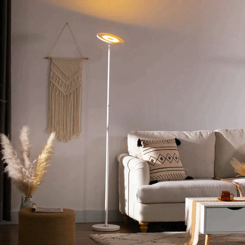 Rootz Vloerlamp - Uplighter - Smart Control Via App Of Stem - Vele Kleuren - Staal - 25 x 25 x 168cm