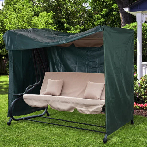 Rootz Swing Chair Cover - Garden Swing Cover - Protective Cover - Waterproof - Green - 205 x 124 x 164 cm