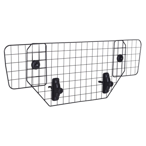 Rootz Dog Guard - Pet Car Barrier - Adjustable - Divider - Metal - Black - (89-122) x 41 cm