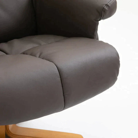 Rootz Massage Chair - Relaxation Chair - With Reclining Function - Massage Chair - With Footstool - Tv Chair - Ergonomic Chair - Brown - 80 x 86 x 99 cm