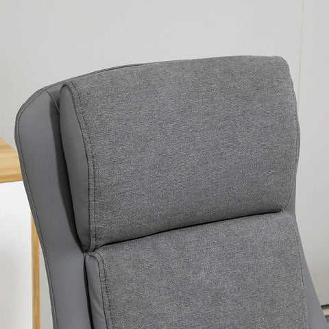 Rootz Office Chair - Desk Chair - Steel+ Faux Leather - Grey - 65 x 72 x 118cm