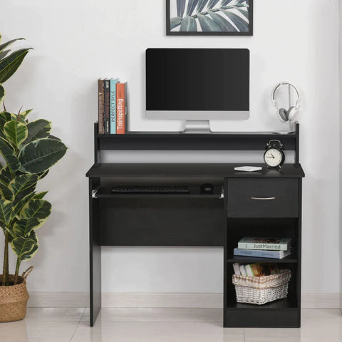 Rootz Desk - Office Desk - Computer Desk  - Black - 104 cm x 48 cm x 95.5 cm