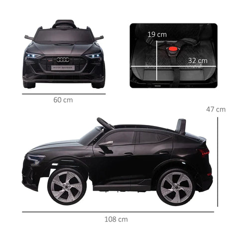 Rootz Children's Vehicle - Kids Electric Car - Kids Toy Car - 3 Speeds Car Toy - With Remote Control - From 3 Years Children's - Plastic/Metal - Black - 108 x 60 x 47 cm
