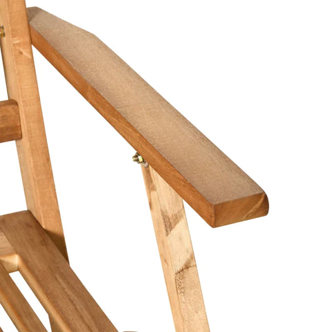 Rootz Dining Set - 7 Piece Wooden Garden Dining Set - With Umbrella Hole - Folding Dining Table And Armchairs - With Parasol Hole - 6 Seater Outdoor Patio Furniture - Poplar - Natural