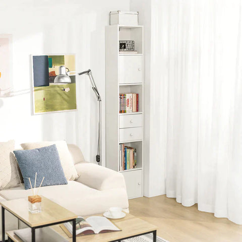 Rootz Bookcase - Book Shelf - Storage Shelf - Storage Display Shelving Unit - Standing Shelf - Tall Cabinet