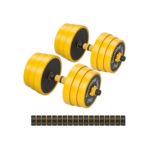 Rootz-Hanteln – Gewichtshanteln – verstellbare Hanteln – Hex-Hanteln – Workout-Hanteln – Fitness-Hanteln – Gelb