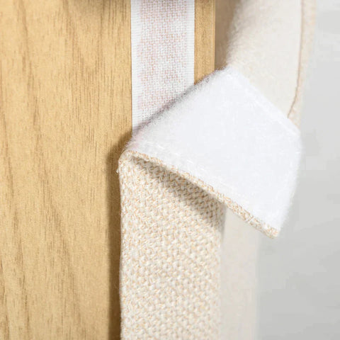 Rootz Cat Cave Including Washable Cushions - Modern Design - Natural + White + Beige - 49.5 cm x 38.5 cm x 43.5 cm