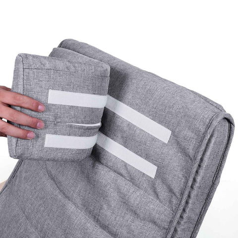 Rootz Schommelstoel - Goed draagvermogen - Hoog zitcomfort - Hoogwaardig hout - Ergonomisch gevormd - Berkenhout-schuim-imitatie Linnen - Grijs - 67 x 115 x 91 cm