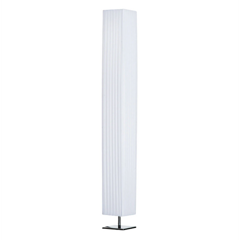 Rootz Floor Lamp - Standing Lamp - Living Room Lamp - Stainless Steel - E27 - White - 40W - Anti-slip - 14 x 14 x 113 cm
