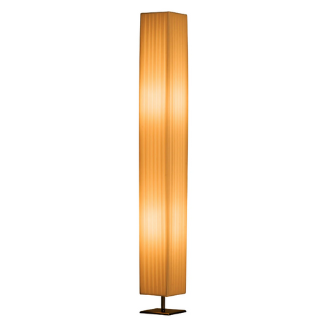 Rootz Floor Lamp - Standing Lamp - Living Room Lamp - Stainless Steel - E27 - White - 40W - Anti-slip - 14 x 14 x 113 cm