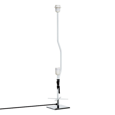 Rootz Floor Lamp - Standing Lamp - Living Room Lamp - Stainless Steel - E27 - White - 40W - Anti-slip - 14 x 14 x 113 cm