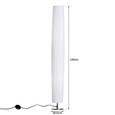 Rootz Vloerlamp - Staande Lamp - Woonkamerlamp - RVS - E27 - Wit - 40W - Antislip - 15 x 15 x 120 cm