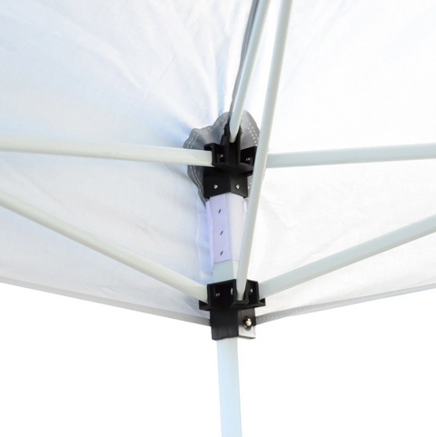 Rootz Party Tent - Pavilion - Folding Pavilion - Shade - Side Walls - Steel - White - Tent - 3 x 3 m